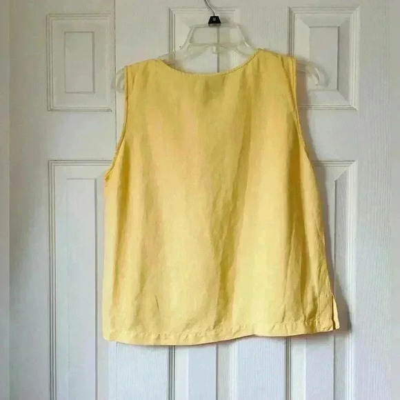 Dialogue Women’s Linen Blend tunic Top dress shirt  & tank top  set of 2  medium - Picture 11 of 12